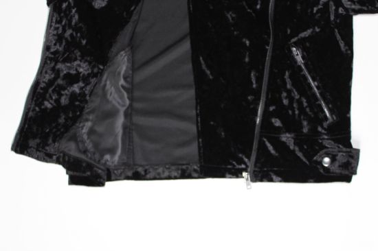 女性のためのホットセールブラックベルベット魅惑的なジャケット
