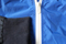 子供用ファスナーファスナーコート、ホワイトブルーブラックパッチワークフード付きスポーツコート