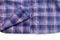 メンズチェックチェックグリッドシャツ、糸染めチェックショートスリーブシャツ