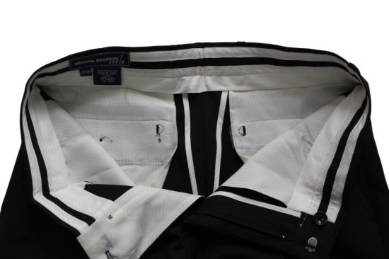 ブティック黒と白のストライプフォーマルパンツスーツビジネススーツパンツ