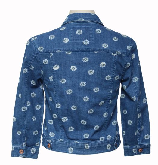 女の子のための新しいスタイルのカジュアルなコットンデニムジャケットアウターデニムジャケット