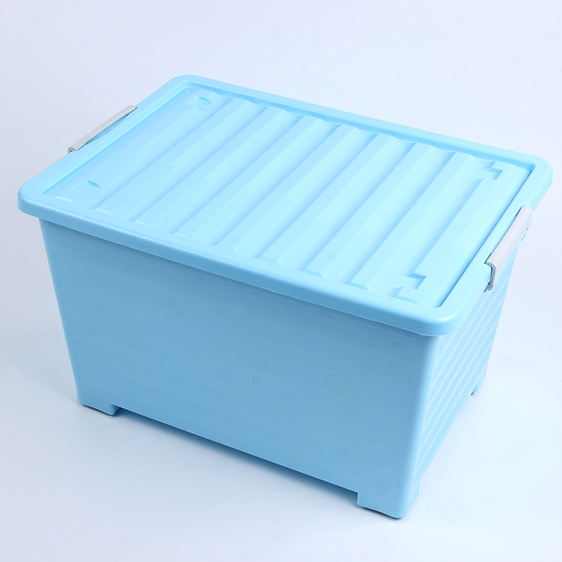 家庭用のハンドルとホイールが付いたプラスチック製の梱包箱プラスチック製のケース梱包収納コンテナボックス